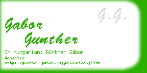 gabor gunther business card